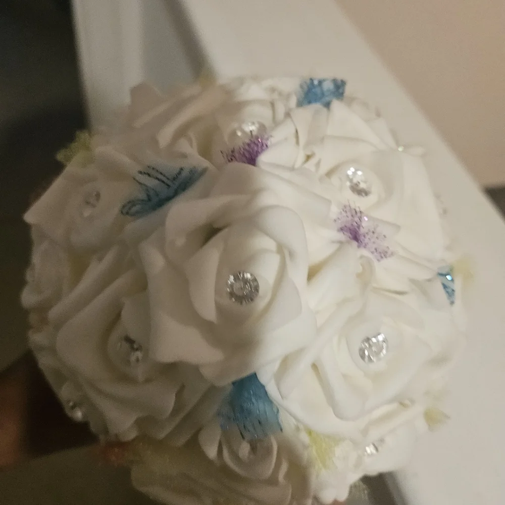 Rainbow artificial flower bouquet